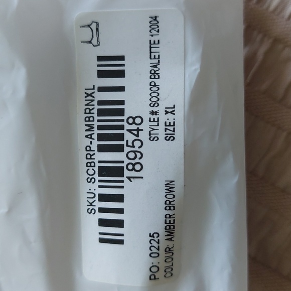 NWT, "PARADE" bralette, size XL, amber brown color - Picture 6 of 6